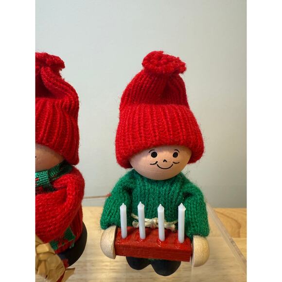 Lot of 3 Ljungstroms Of Sweden Tomte Wooden Figures Holiday Christmas JL - Picture 5 of 13